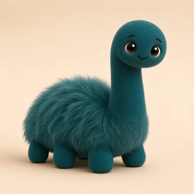 Concept art of creature C06: Deep teal with a very long neck and a small round head