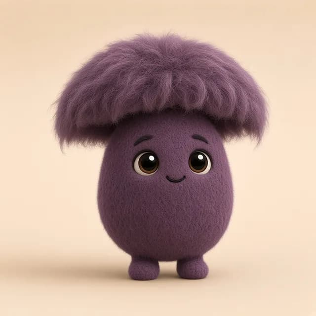 Concept art of creature C08: Plum egg under a big fluffy wool canopy