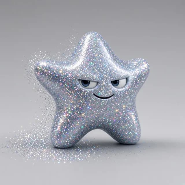 Concept art of creature V05: Glitter star that leaves sparkle on everything it touches