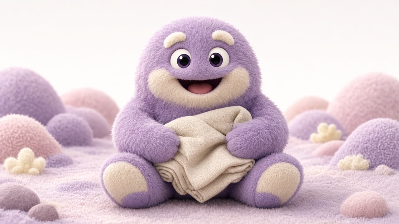 The Fuzzlenut — soft, round Sapphire Falls creature